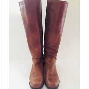 Stuart weitzman brown leather riding boots size 10